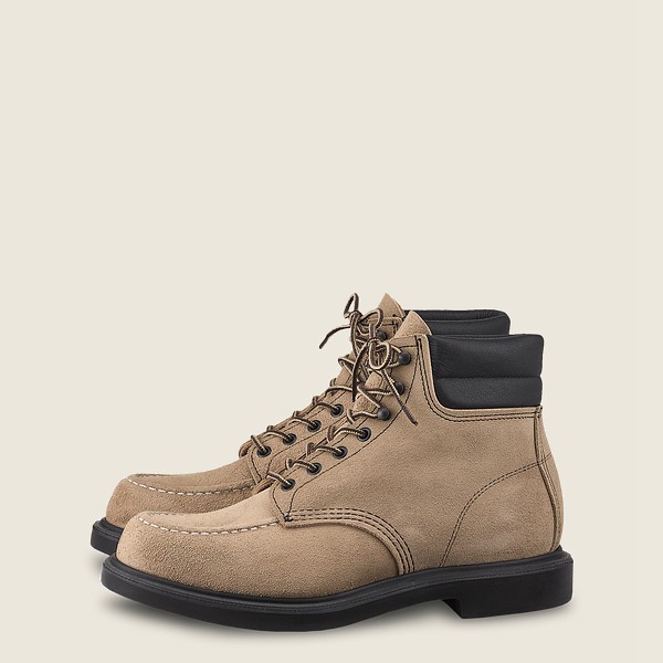 Heritage Støvler Herre - Red Wing Classic Supersole - 6-Inch Mohave Læder - Khaki - MVGDNU-782